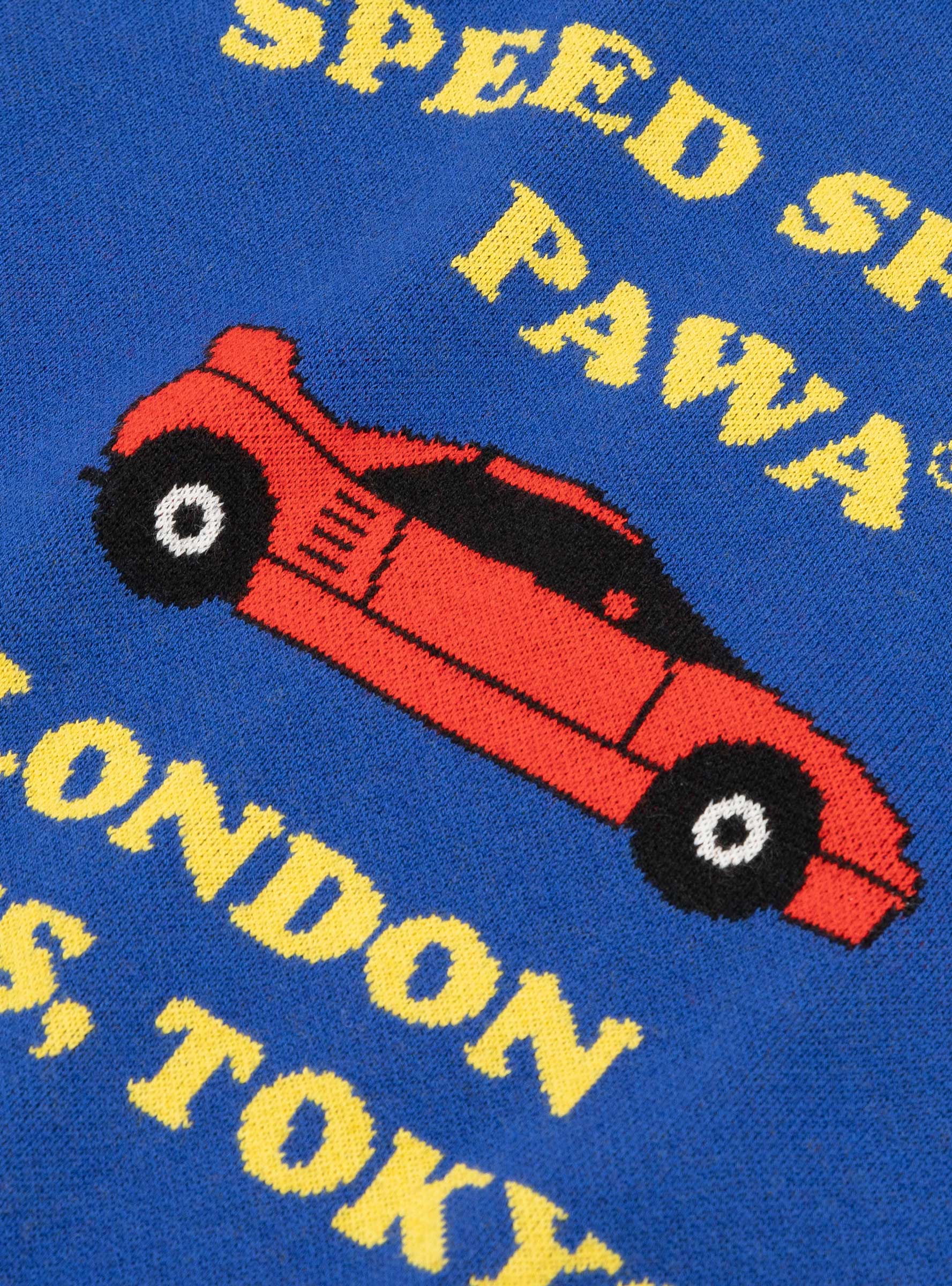 AZ-1 Tour Knit Sweater Navy PAWA SPEED SPORTS (detail) at Couverture & The Garbstore