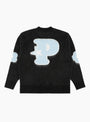 P Star Brushed Knit Sweater Grey PAWA SPEED SPORTS (back) at Couverture & The Garbstore