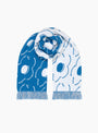 Flowers Scarf Bleu Azur PAWA SPEED SPORTS (front) at Couverture & The Garbstore