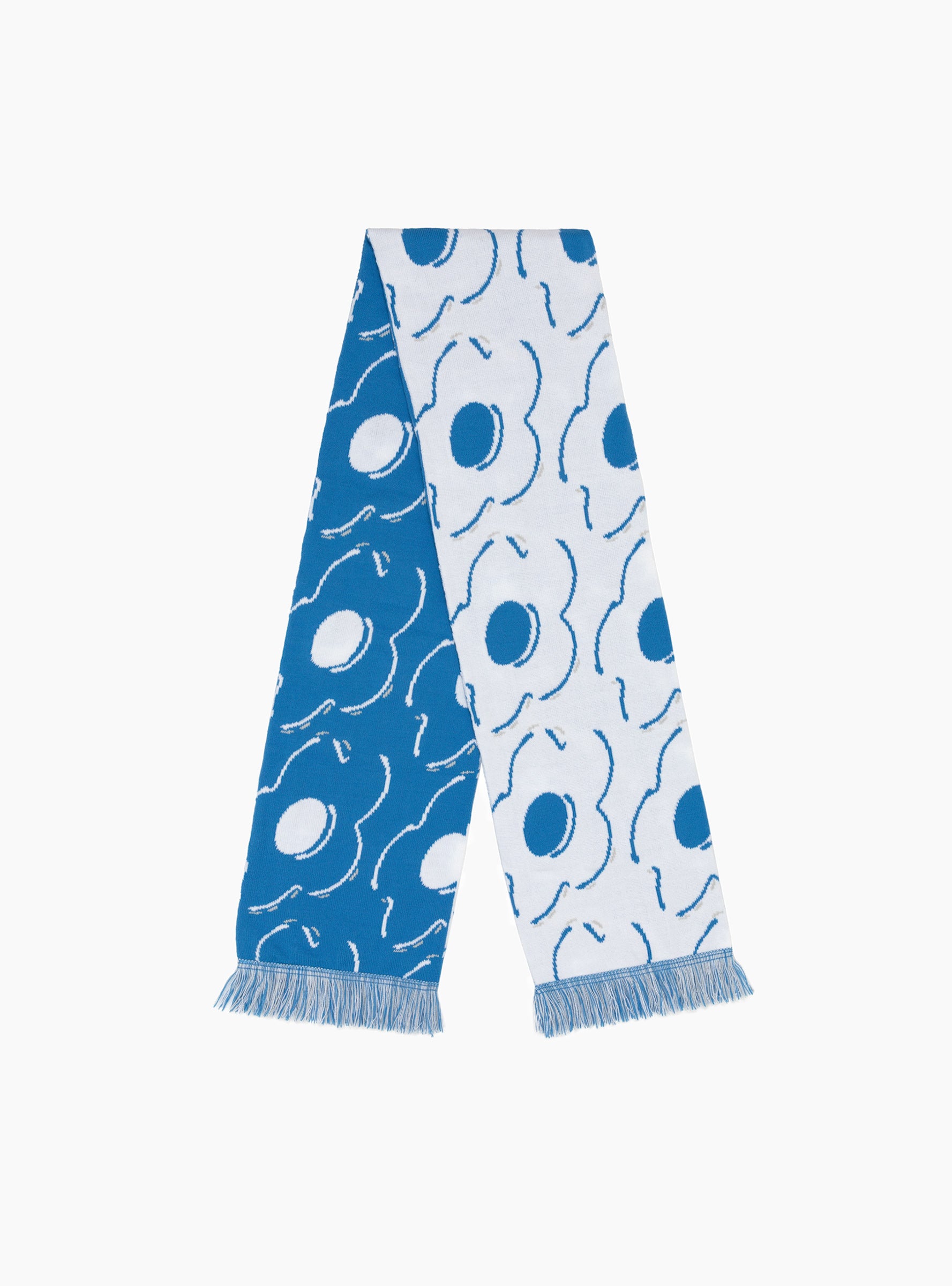 Flowers Scarf Bleu Azur PAWA SPEED SPORTS (front flat) at Couverture & The Garbstore