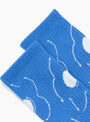 Flowers Socks Bleu Azur PAWA SPEED SPORTS (detail) at Couverture & The Garbstore