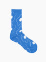 Flowers Socks Bleu Azur PAWA SPEED SPORTS (front) at Couverture & The Garbstore