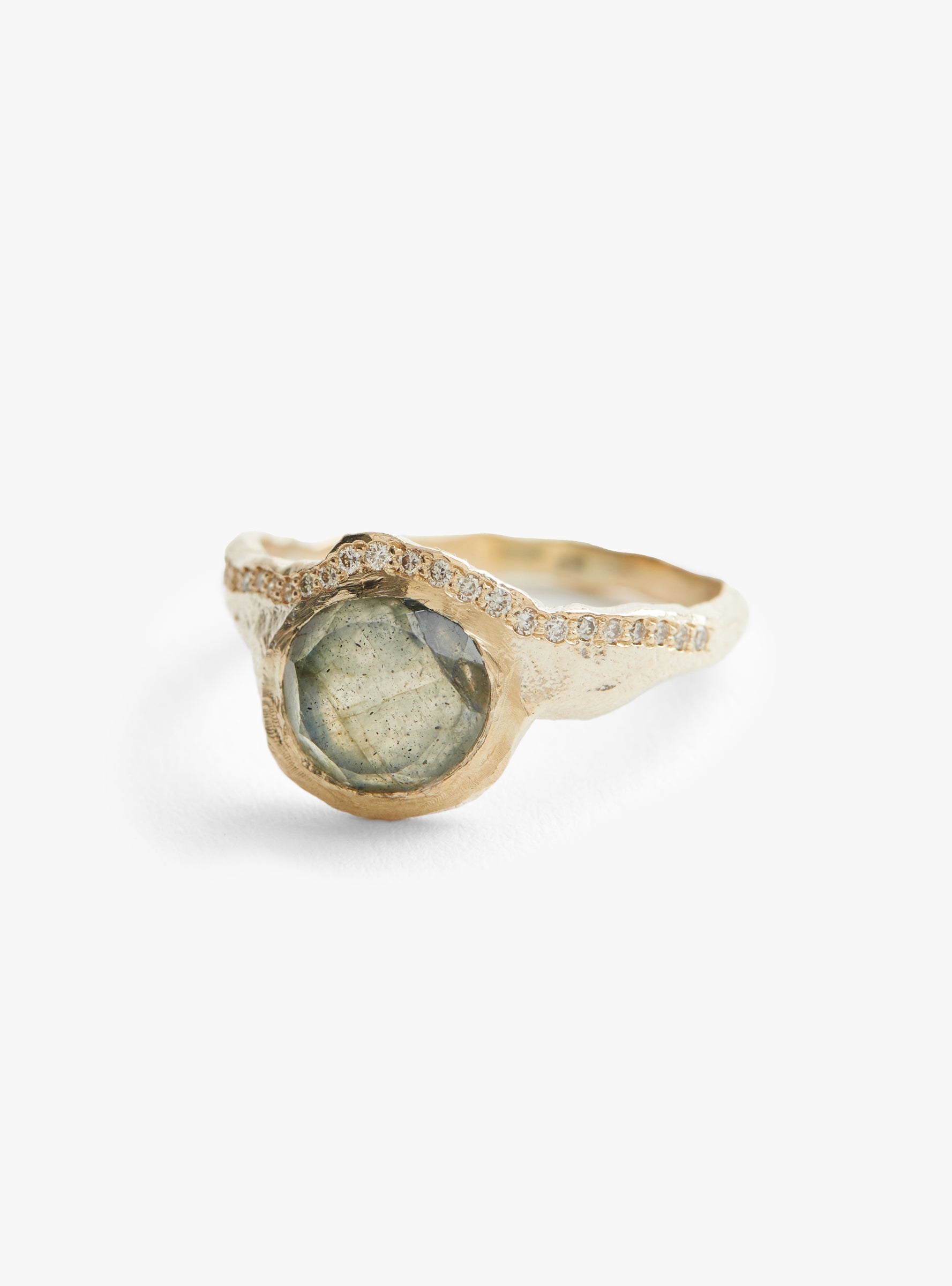 Marla Diamond Ring Gold Gold Pascale Monvoisin (front) at Couverture & The Garbstore