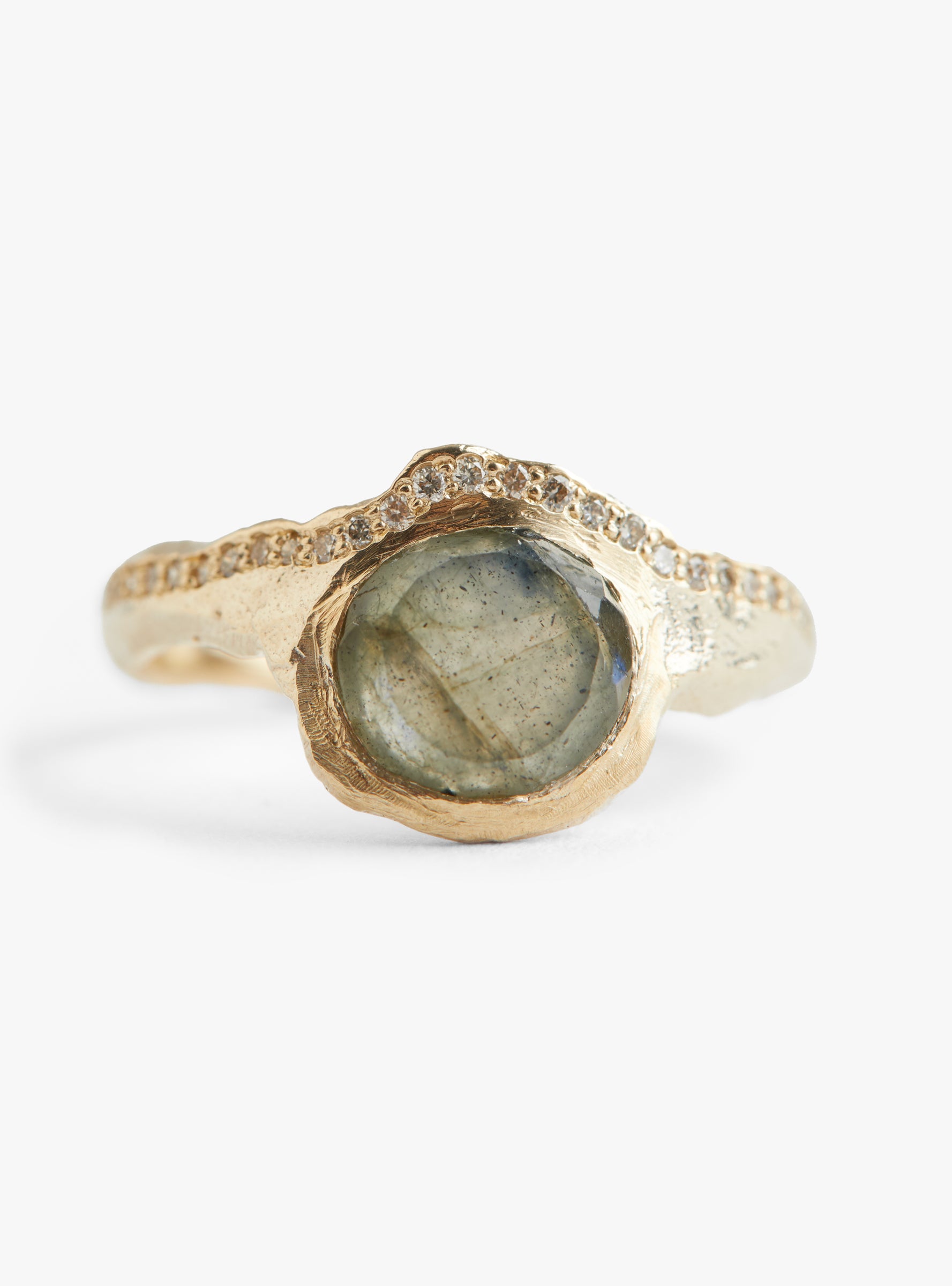 Marla Diamond Ring Gold Gold Pascale Monvoisin (stone detail) at Couverture & The Garbstore