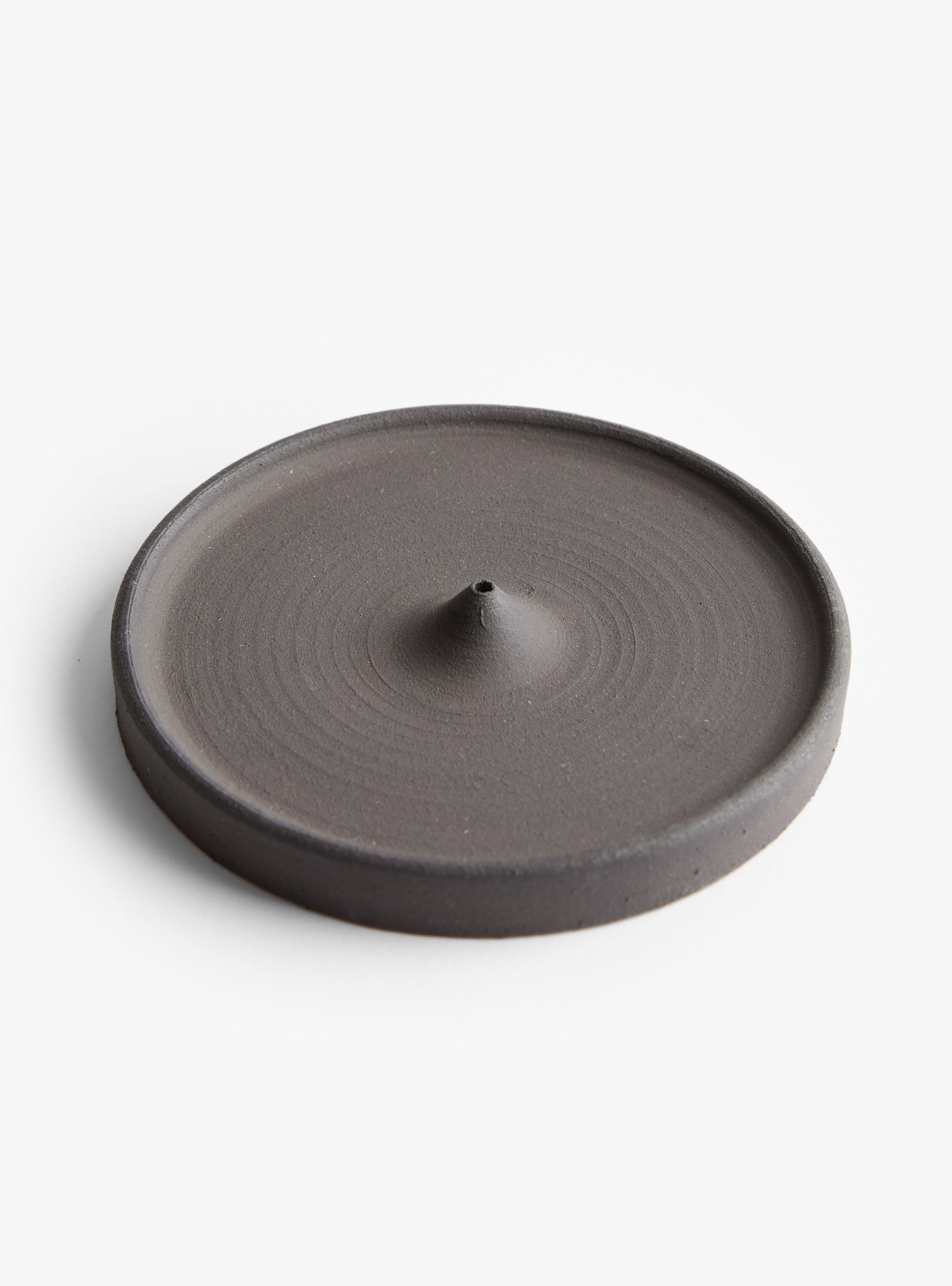 Stoneware Incense Holder Black CARRICK CERAMICS (top view) at Couverture & The Garbstore