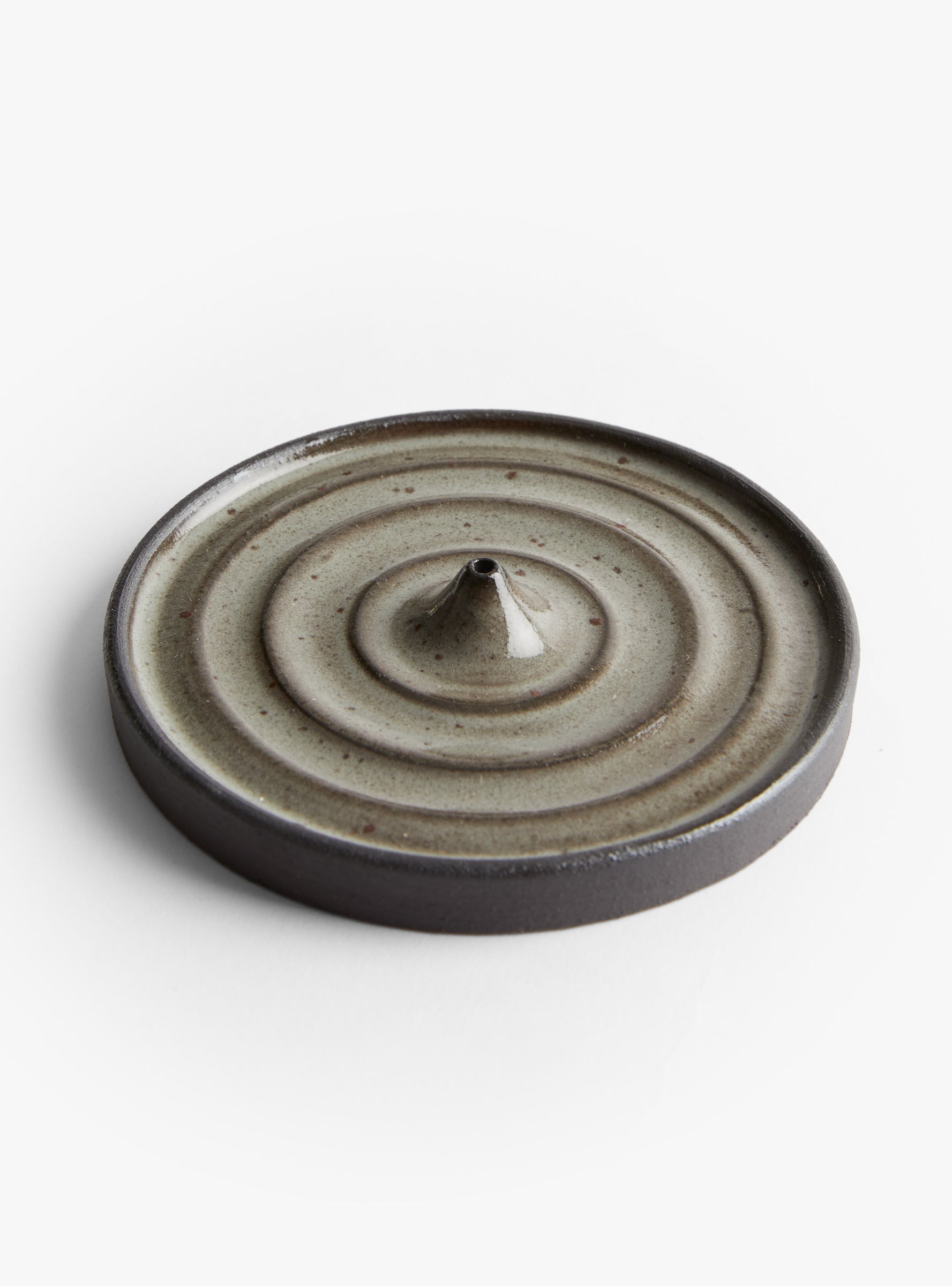 Stoneware Incense Holder Smoke CARRICK CERAMICS (top view) at Couverture & The Garbstore