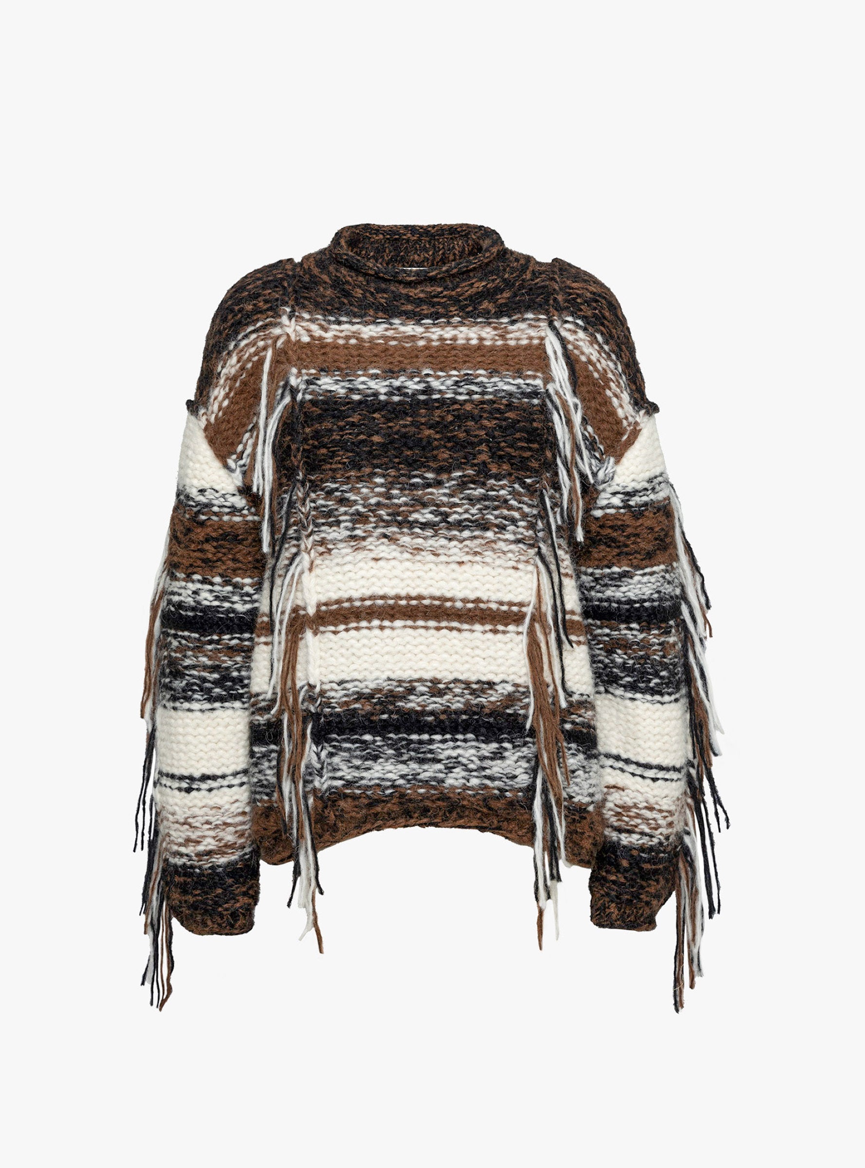 Handknit Rio Rollneck Marl Stripe Marl Stripe Lauren Manoogian (ghost front) at Couverture & The Garbstore