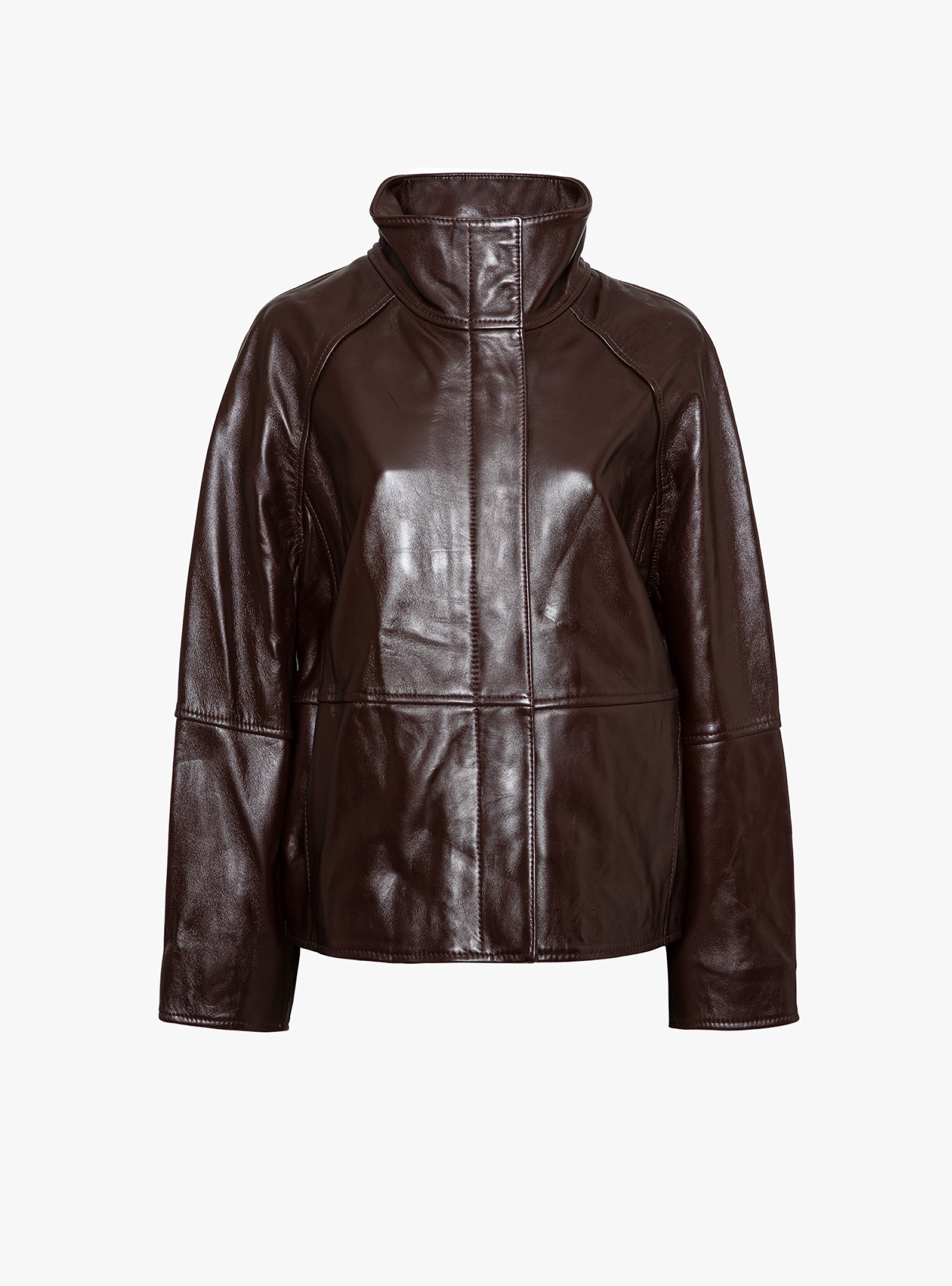 Gamma Leather Jacket Bordeaux Bordeaux Soeur (ghost front) at Couverture & The Garbstore