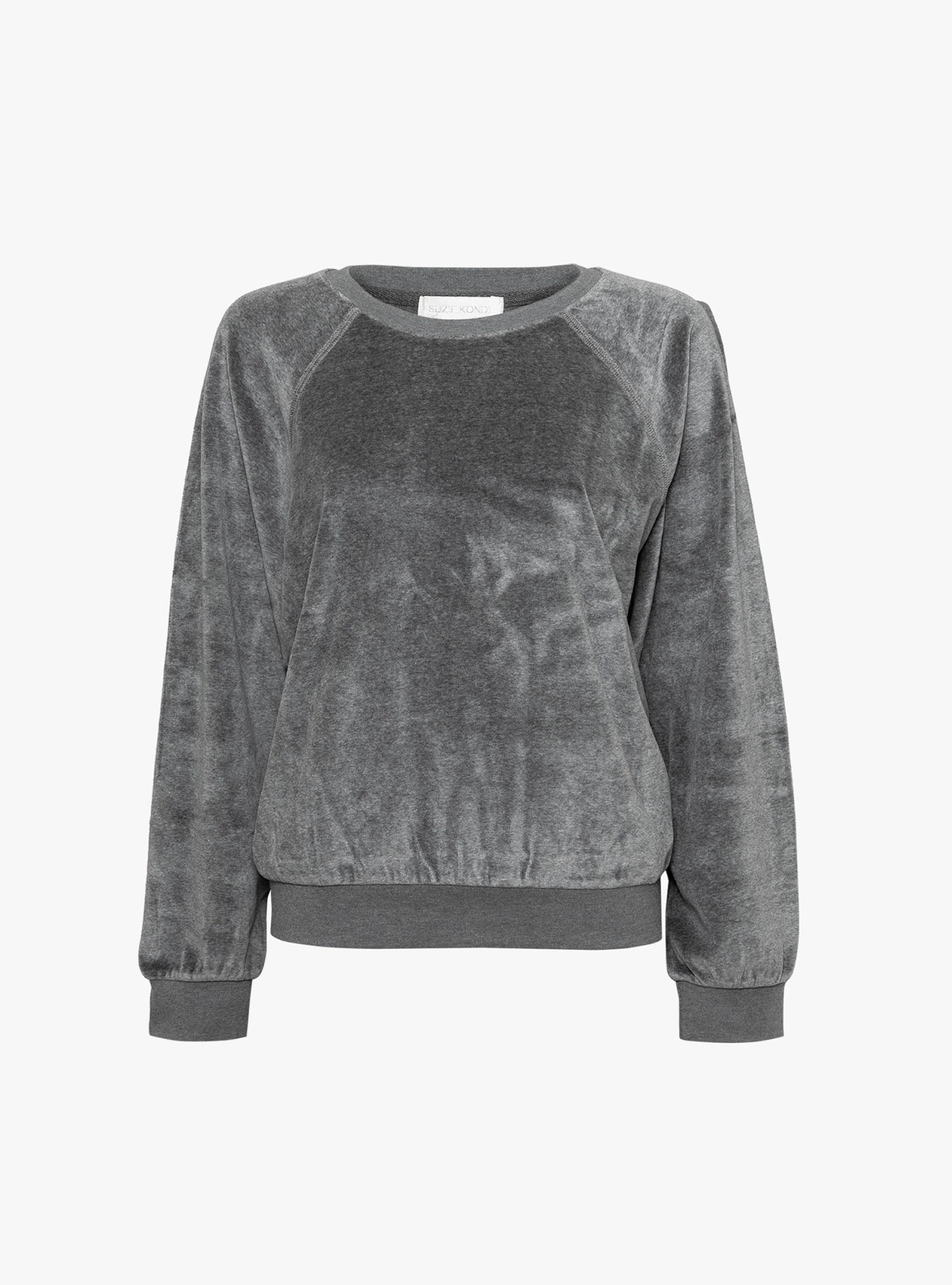 Samos Sweatshirt Charcoal Heather Charcoal Heather Suzie Kondi (ghost front) at Couverture & The Garbstore