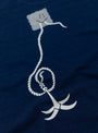 Peckish Anchor Jersey Crew Indigo KAPITAL (print detail) at Couverture & The Garbstore