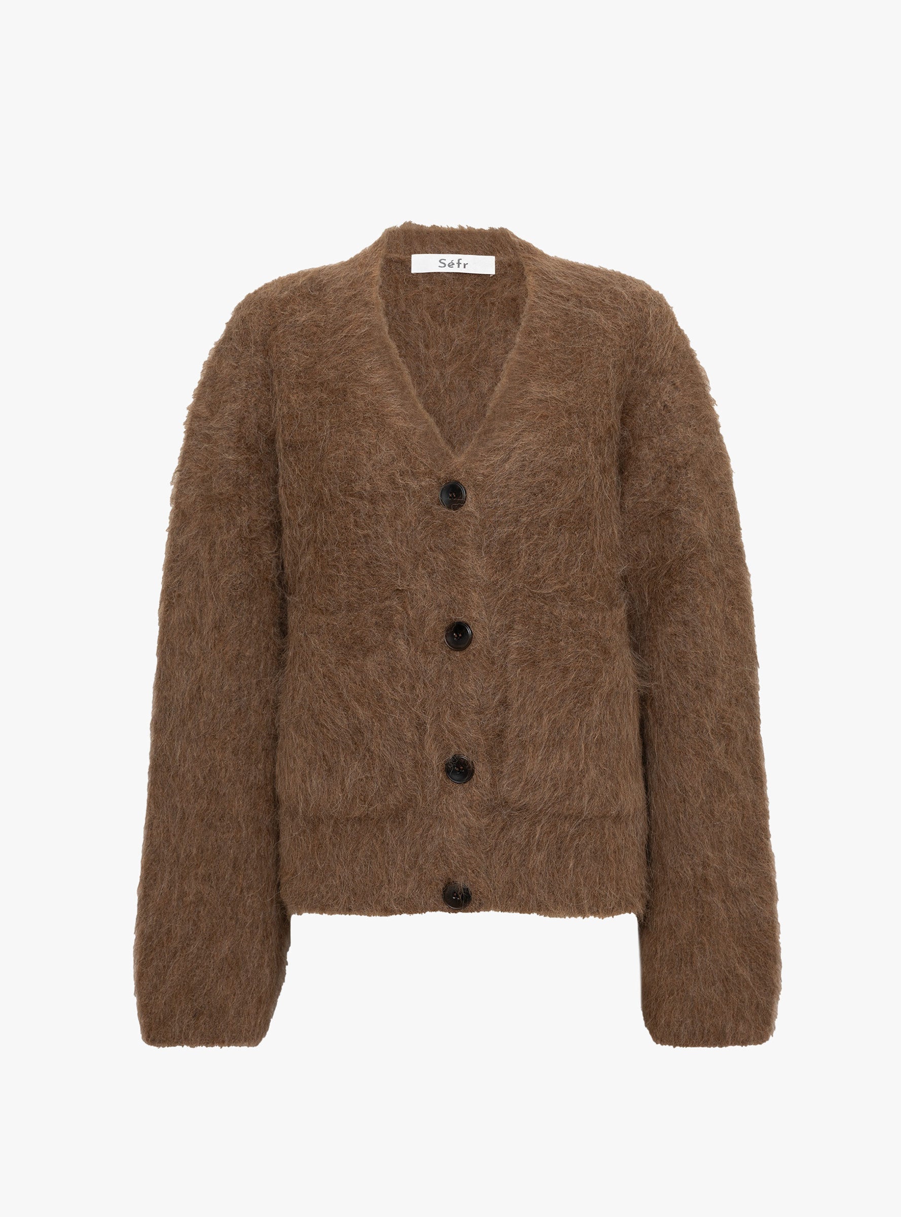 Lee Cardigan Taupe Alpaca Neptune Sefr (ghost front) at Couverture & The Garbstore