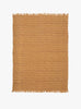 Double Sided Throw Ochre ONE SIZE Pomax (top view) at Couverture & The Garbstore