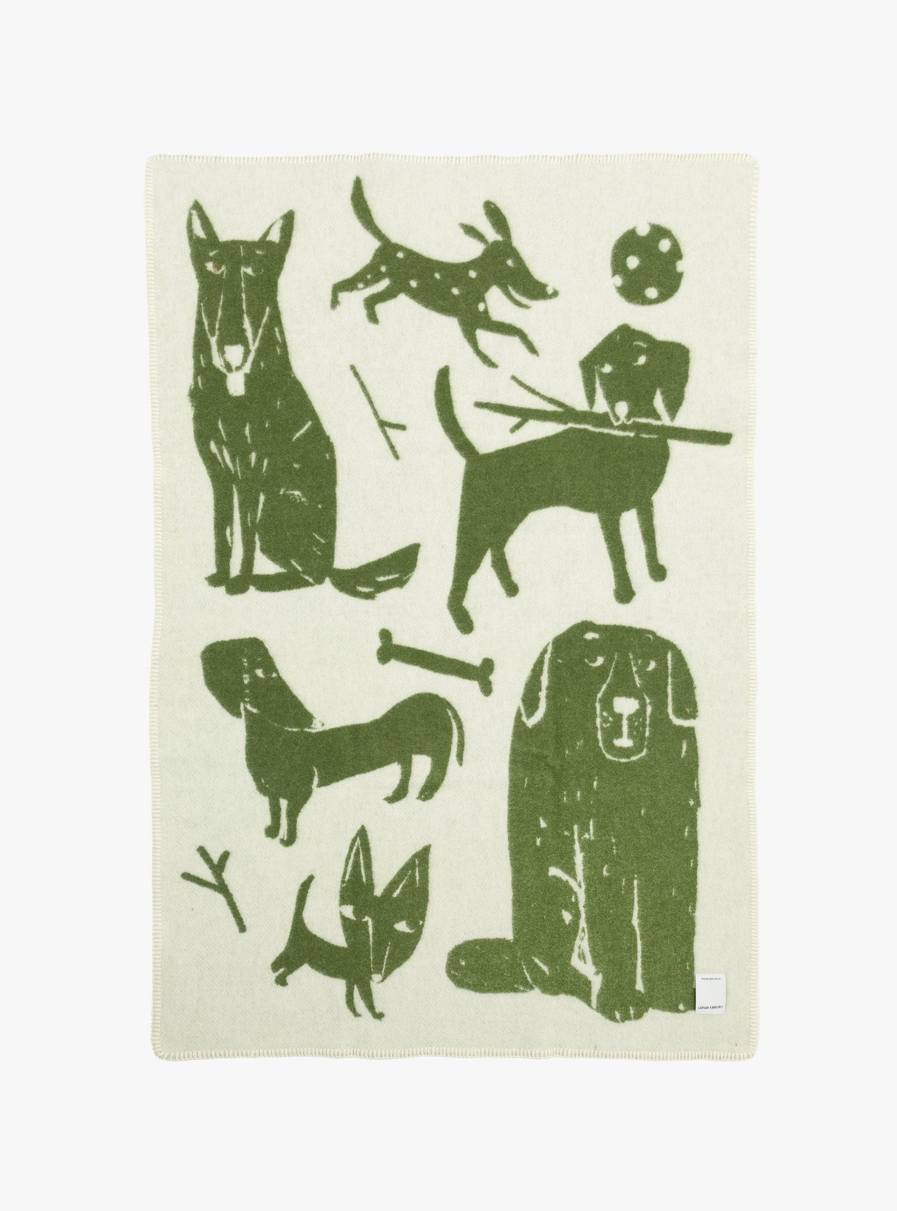 Koirapuisto Blanket Olive ONE SIZE Lapuan Kankurit (back) at Couverture & The Garbstore
