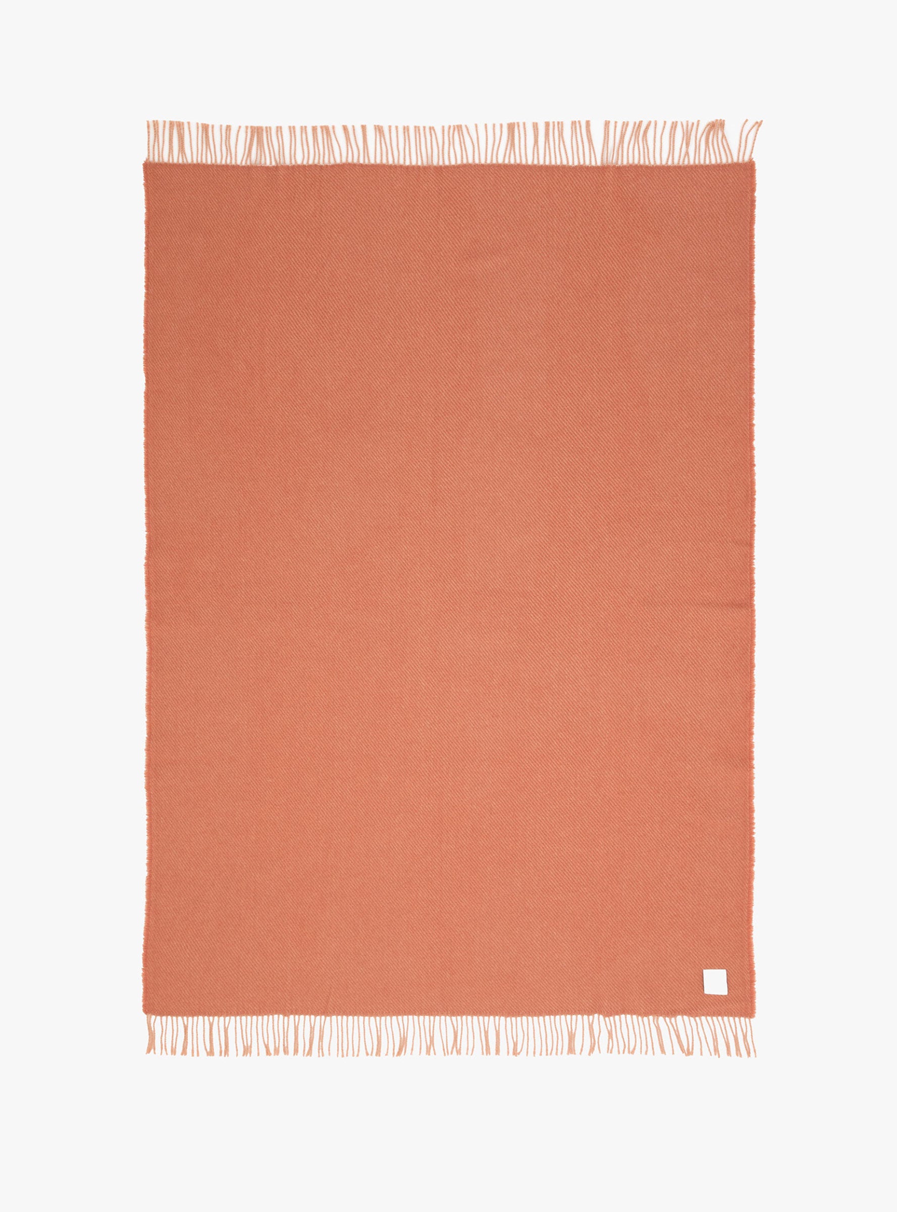 Ilo Wool Blanket PowderCinnamon ONE SIZE Lapuan Kankurit (top view) at Couverture & The Garbstore