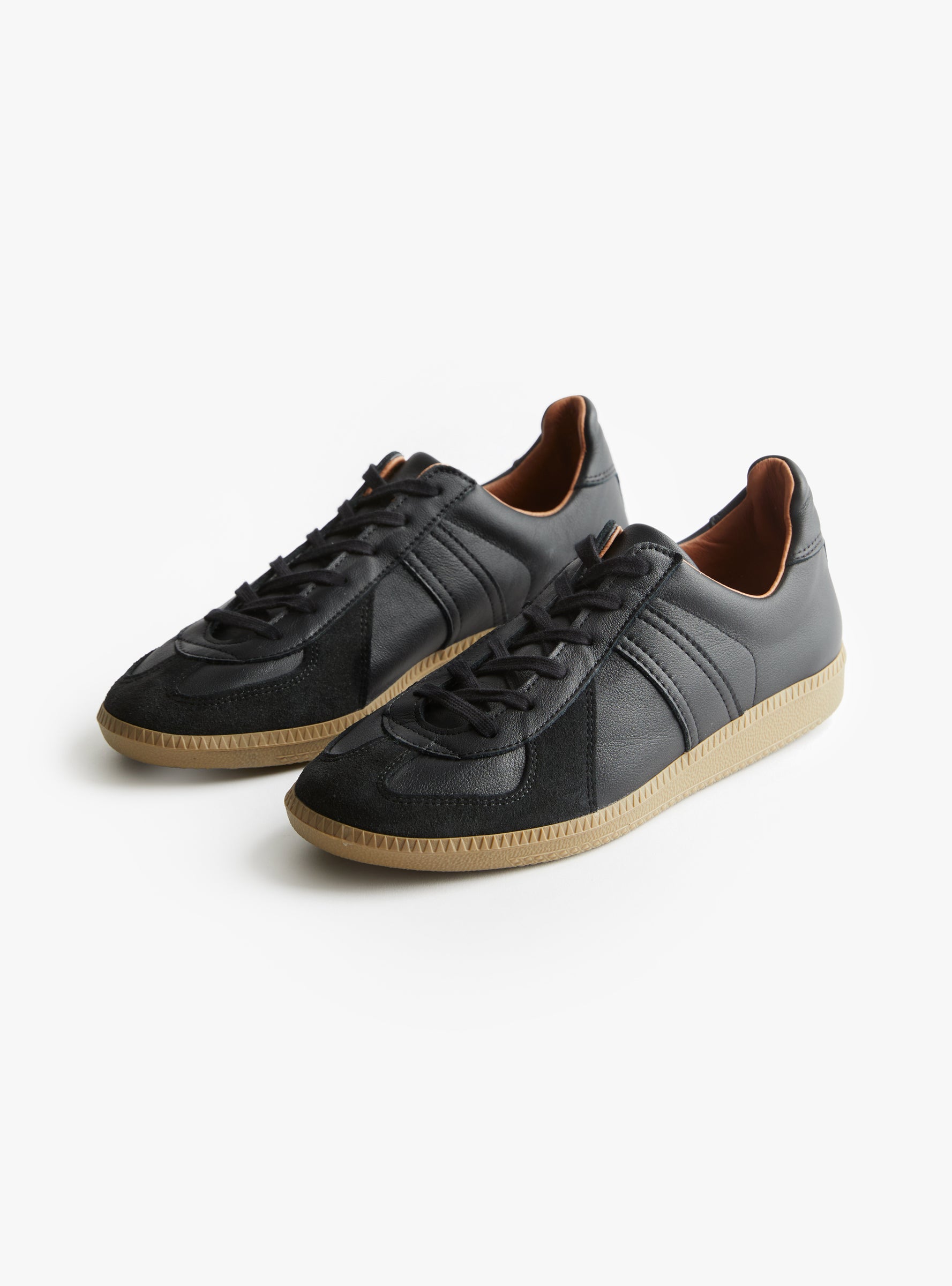 W German Military Trainers 1700L Black Black Reproduction of Found (front view) at Couverture & The Garbstore