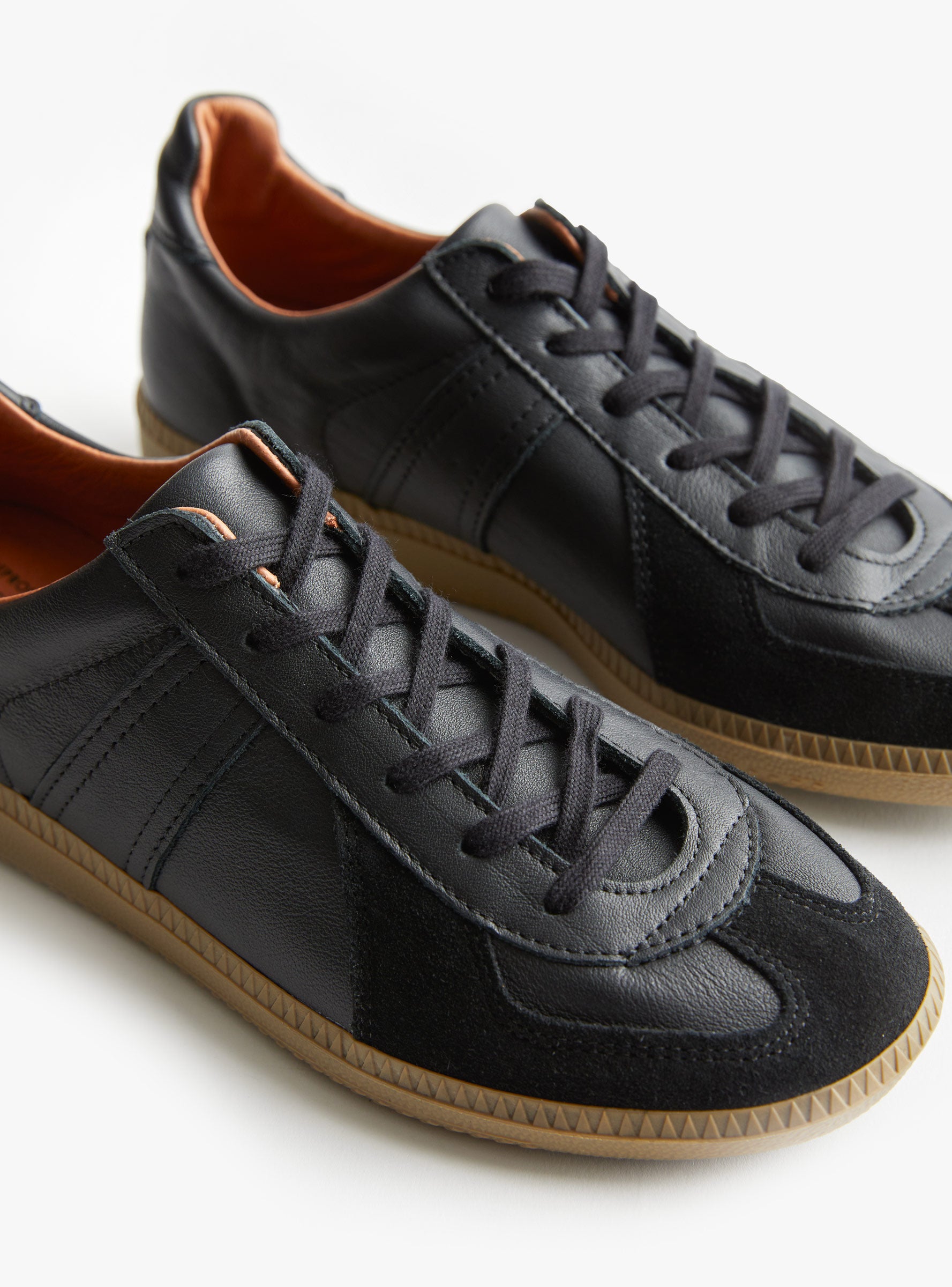 W German Military Trainers 1700L Black Black Reproduction of Found (lace detial) at Couverture & The Garbstore