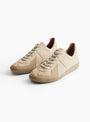 W German Military Trainers 1700S Beige Suede Beige Suede Reproduction of Found (frobt view) at Couverture & The Garbstore