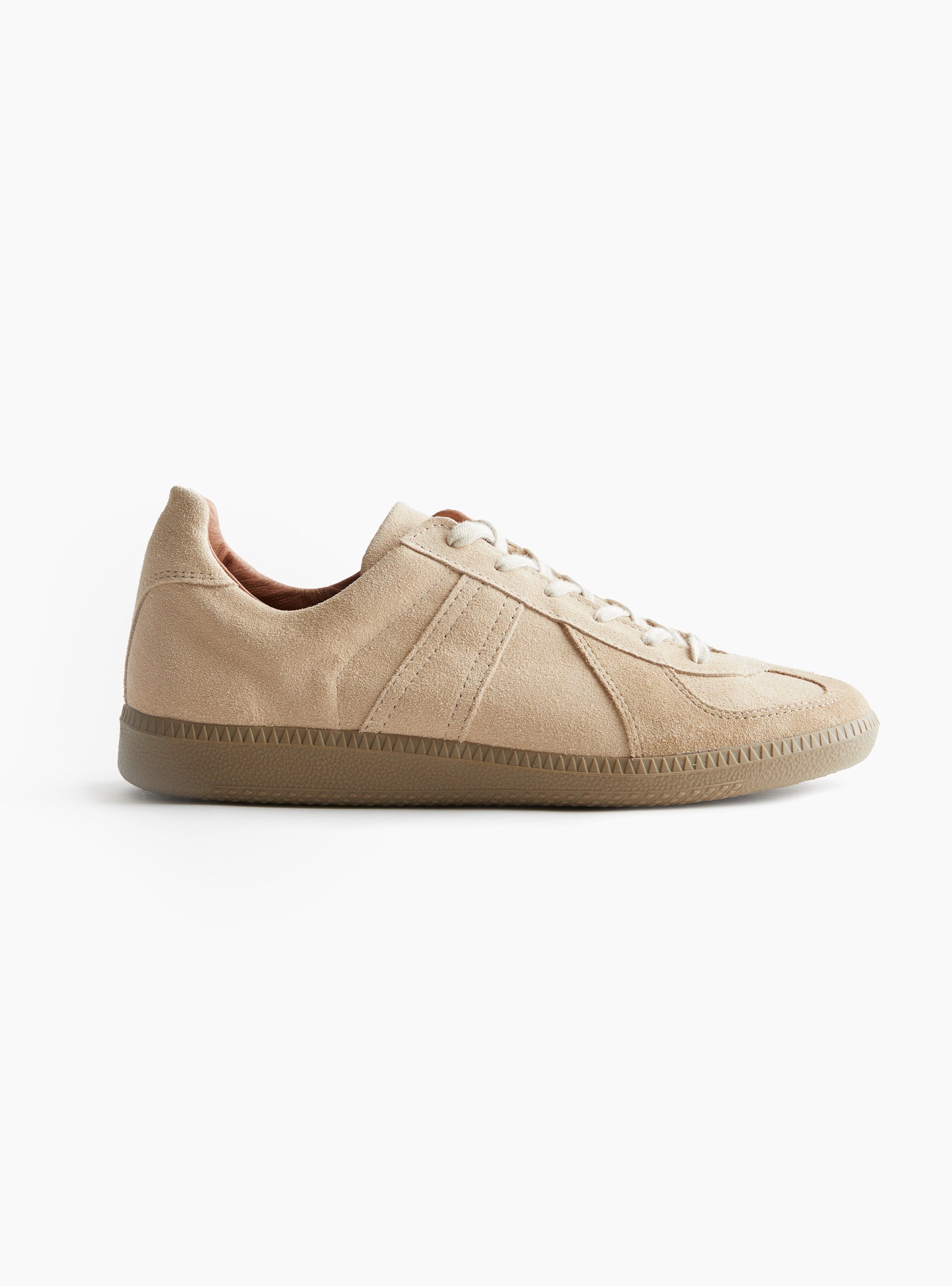 W German Military Trainers 1700S Beige Suede Beige Suede Reproduction of Found (side) at Couverture & The Garbstore