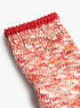 Six Colour Twister Switching Socks Red MAUNA KEA (fabric detail) at Couverture & The Garbstore