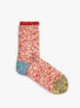 Six Colour Twister Switching Socks Red MAUNA KEA (top view) at Couverture & The Garbstore