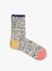 Six Colour Twister Switching Socks Navy MAUNA KEA (top view) at Couverture & The Garbstore