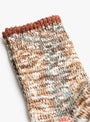 Six Colour Twister Switching Socks Brown MAUNA KEA (fabric detail) at Couverture & The Garbstore
