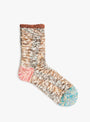 Six Colour Twister Switching Socks Brown MAUNA KEA (top view) at Couverture & The Garbstore
