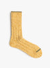 Tam Wool Top Toe Line Socks Yellow MAUNA KEA (top view) at Couverture & The Garbstore