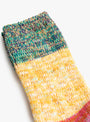 Twister Rib Panel-Design Socks Green MAUNA KEA (fabric detail) at Couverture & The Garbstore