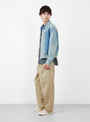 Single Pleat Nep Denim Jacket Repair
