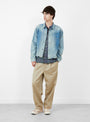 Single Pleat Nep Denim Jacket Repair