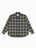 Grande Zip Shirt Midnight Blue Check At Couverture & The Garbstore By Garbstore Front Shot