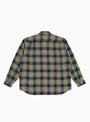 Grande Zip Shirt Midnight Blue Check At Couverture & The Garbstore By Garbstore Rear profile