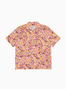 Kabana shirt with orange and pink print