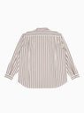 Grande Zip Shirt Brick Stripe