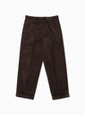 Manager Pleated Cord Pants Brown