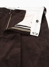 Manager Pleated Cord Pants Brown by Garbstore | Couverture & The Garbstore
