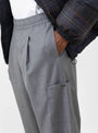 Cargo Dress Pants Grey by Dime at Couverture and The Garbstore by Dime at Couverture and The Garbstore close up 