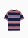 Baker Pocket T-shirt Navy & Pink Stripe