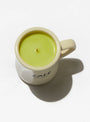 Café Soy Wax Candle Iced Matcha by Earl of East at Couverture and The Garbstore from above 