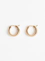 Gold Plated Brass Medium Hoops from Helena Rohner at Couverture & The Garbstore 
Front 