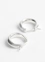 Sterling Silver Medium Hoops Platinum from Helena Rohner at Couverture & The Garbstore side 