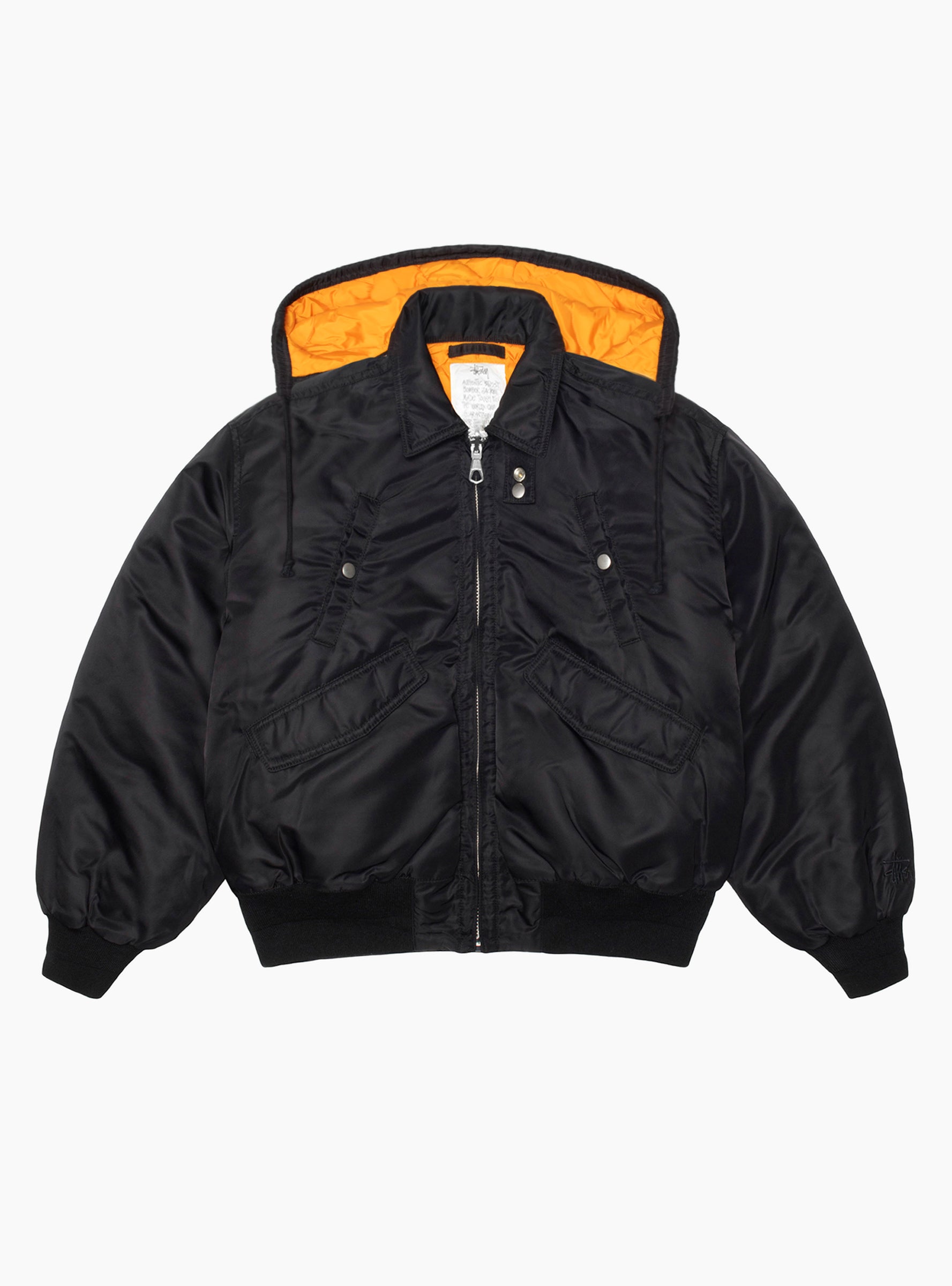 ジャケット・アウター Stussy FLIGHT BOMBER Stussy Flight Bomber Jacket Black Men's - SS25 - US