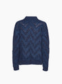Flat Knitted Jumper Flat Navy from Henrik Vibskov at Couverture & The Garbstore Back 