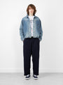 The Type 1 Denim Jacket in Used Repair from TDR at Couverture & The Garbstore
Model front 
