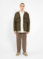 Security Jacket V2 in Olive at couverture and the Garbstore - full model shot