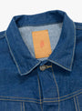 Single Pleat Nep Denim Jacket Rinse from TDR at Couverture & The Garbstore
collar 
