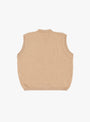 Alpaca Vest Tan by TDR at Couverture and The Garbstore rear shot 