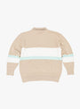 Stripe Polo Sweater Tan by TDR at Couverture and The Garbstore rear shot