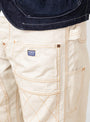 Light Canvas Lumber Pants Ecru by Kapital at Couverture and The Garbstore close up